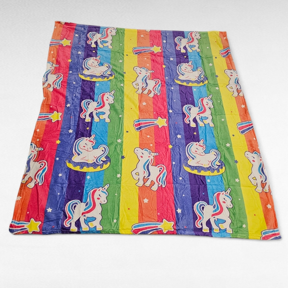 Unicorn Glow in the Dark Throw Blanket, 50”x60”